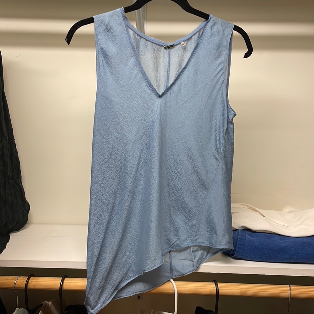 Blue asymmetrical Elie Tahari blouse - size XS! Great condition